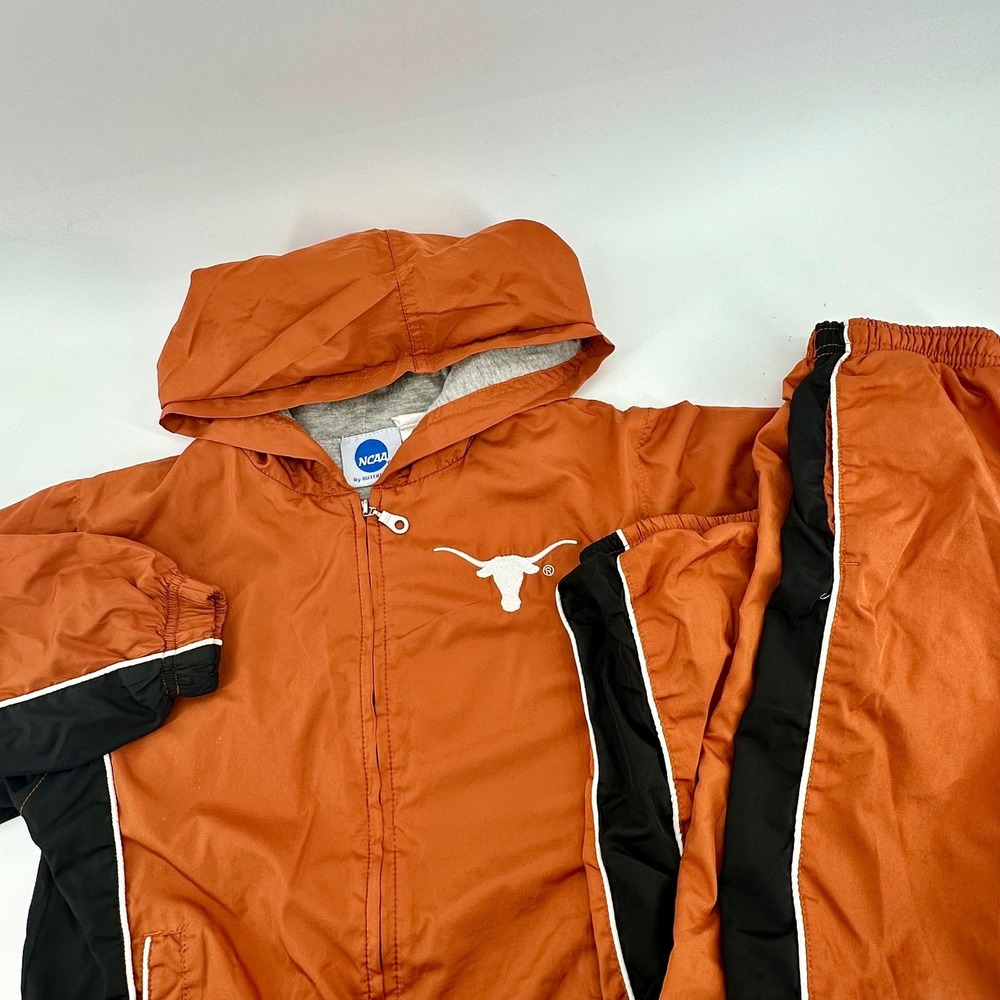 VTG NCAA Texas Longhorns Kids Tracksuit Set Orange‎ Size 6/7 Hooded